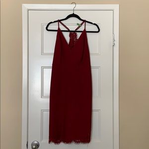 Lulus Red Dress With Lace